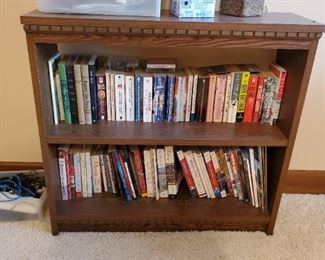 Wood bookcase approx 3' x 3'