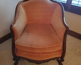 This Victorian side chair is in immaculate condition and comfortable with wood trim