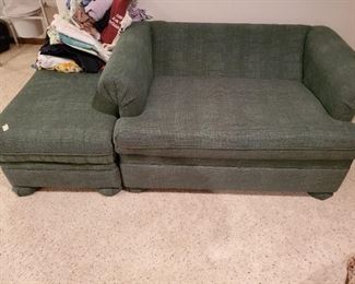 Love seat with ottoman