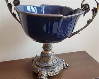 Newer pedestal ornate bowl