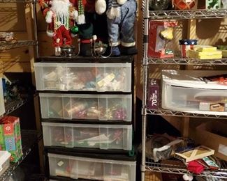 All chrome shelving stays with the house...