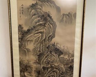 Antique Japanese Silk Painting