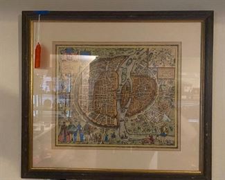 1564 Antique Map of Paris