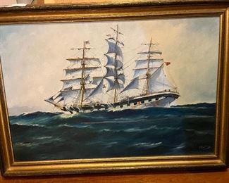  F Righton Ship Painting