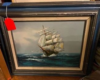 Hewitt R  Jackson Ship Painting