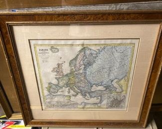 Circa 1872 Map Europa
