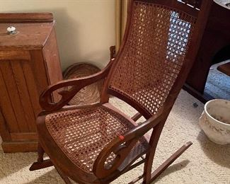 vintage wood rocking chair 
