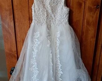 White Laced Youth Size 10 Dress