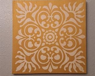 Yellow Abstract Patterened Decor