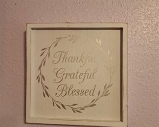Thankful Plaque