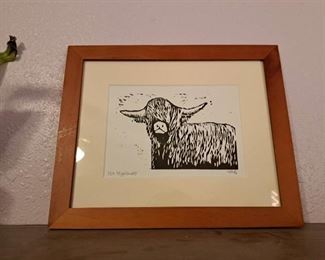Signed Yak Hand Drawing