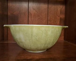 Worn Avacado Green Pyrex Mixing Bowl