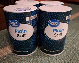 Lot of (4) Unopened Plain Salt
