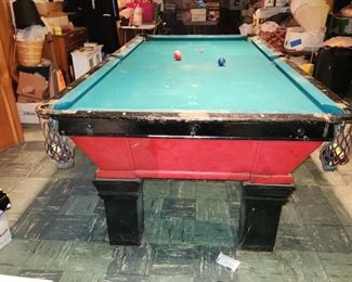 early 1900s M.L. Himmel & Son billiards table, made in Baltimore