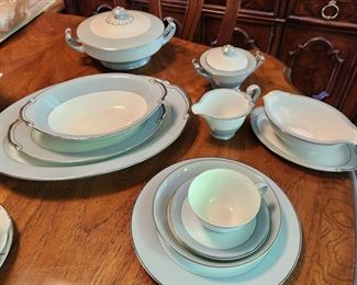 Seyei china set, #398. Service for 8, with serving pieces as shown