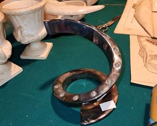 vintage silver plate spiral menorah by Dansk
