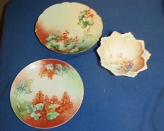 HAND PAINTED PLATES.