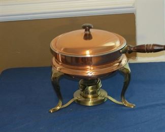 COPPER FONDUE POT.