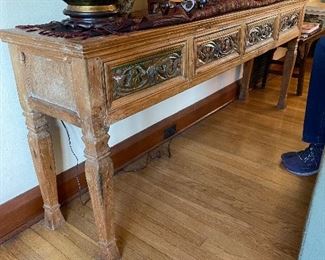 74.5 Indonesian Carved table 