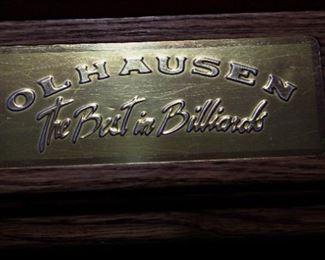 Olhausen "The Best in Billiards"