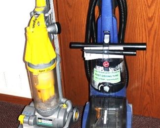 Hoover Carpet and Upholstery Cleaner and Dyson All Floor Vacuum.