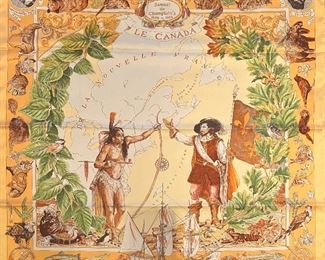 0e1. Kermit Oliver for Hermes Le Canada Scarf