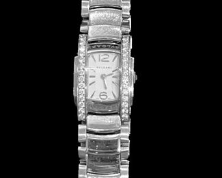 4d. Bvlgari 18K White Gold Watch with Diamonds