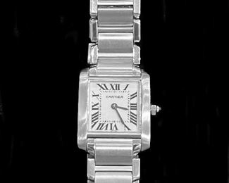 4e. Stainless Steel Cartier Tank