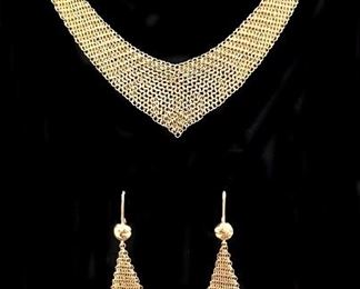 4p. Elsa Perreti Necklace and Matching Earrings for Tiffany and Co.
