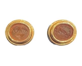 4r2 18K Bvlgari intaglio earrings
