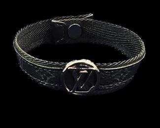 4r8. Louis Vuitton leather bracelet