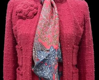 5a1. Chanel jacket with Hermes scarf