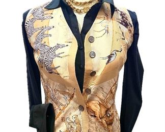 5a2. Hermes silk vest
