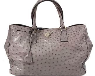 5h5. Prada gray ostrich