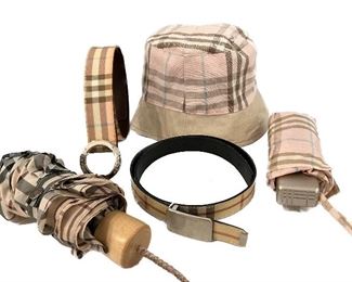 5i7e. Burberry rain gear & belt