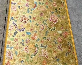 Handwoven silk brocade fabric