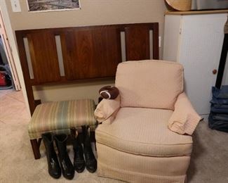 Side Chair - Stool - Full Size Bed Frame - We have the metal frame that goes to it.