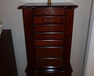 Mahogany Jewelry Cabinet
