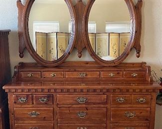 Dresser with Two Mirrors