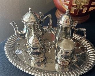 Mini Silverplate Tea Set