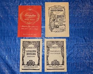 Antique opera paper programs 