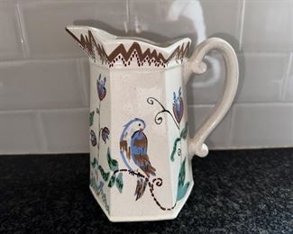 Signed ceramic pitcher