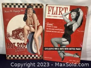 wbettie paige novelty metal signs341 t