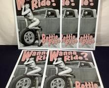 wbettie paige wanna ride novelty metal signs361 t
