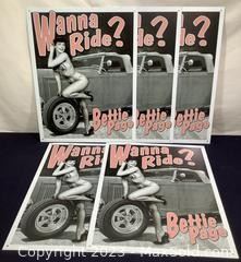 wbettie paige wanna ride novelty metal signs361 t