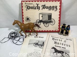 wwood model kit dutch buggy horse and figures571 t