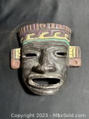 wvintage aztec oaxaca black clay mask5141 t