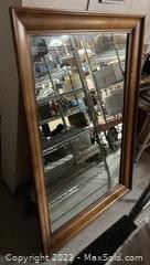 wvintage mirror with wood frame5621 t
