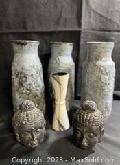 whandmade signed clay vases and more5341 t