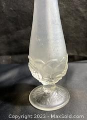 wvintage fenton satin frosted vase5201 t
